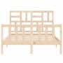 Estructura de cama sin colchón madera de pino maciza 120x200 cm