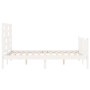 Estructura de cama sin colchón madera de pino blanca 140x200 cm