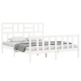 Estructura de cama sin colchón madera maciza de pino 160x200 cm