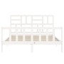 Estructura de cama sin colchón madera maciza de pino 160x200 cm