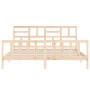 Estructura de cama sin colchón madera maciza de pino 200x200 cm