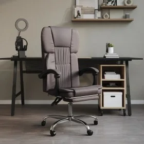 Gray synthetic leather reclining office chair by vidaXL, Office chairs - Ref: Foro24-349621, Price: 113,99 €, Discount: %