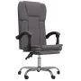 Silla de oficina reclinable cuero sintético gris de vidaXL, Sillas de oficina - Ref: Foro24-349621, Precio: 113,99 €, Descuen...
