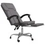 Silla de oficina reclinable cuero sintético gris de vidaXL, Sillas de oficina - Ref: Foro24-349621, Precio: 113,99 €, Descuen...