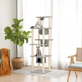 Cat scratcher with light gray sisal posts 169 cm by vidaXL, Cat furniture - Ref: Foro24-171673, Price: 112,08 €, Discount: %