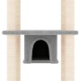 Rasier für Katzen mit klaren grauen Sisal-Positionen 169 cm von vidaXL, Katzenmöbel - Ref: Foro24-171673, Preis: 114,44 €, Ra...