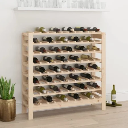 Solid pine wood wine rack 109.5x30x107.5 cm by vidaXL, Wine racks - Ref: Foro24-822536, Price: 125,13 €, Discount: %