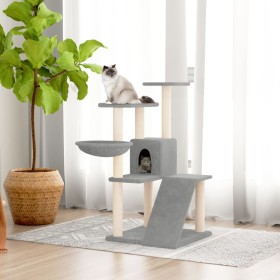 Rasier für Katzen mit klaren grauen Sisal-Positionen 94 cm von vidaXL, Katzenmöbel - Ref: Foro24-171703, Preis: 49,97 €, Raba...