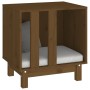 Hundebett aus massivem Kiefernholz, honigbraun, 50 x 40 x 52 cm von vidaXL, Hundehütten - Ref: Foro24-822474, Preis: 62,36 €,...