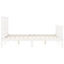 Estructura de cama sin colchón madera de pino blanca 140x190 cm