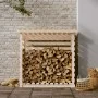 Holzscheithalter aus massivem Kiefernholz, 108 x 73 x 108 cm von vidaXL, Zubehör für Taschen und Brennholzhalter - Ref: Foro2...