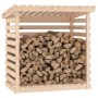 Holzscheithalter aus massivem Kiefernholz, 108 x 73 x 108 cm von vidaXL, Zubehör für Taschen und Brennholzhalter - Ref: Foro2...