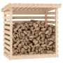 Holzscheithalter aus massivem Kiefernholz, 108 x 73 x 108 cm von vidaXL, Zubehör für Taschen und Brennholzhalter - Ref: Foro2...