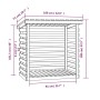 Holzscheithalter aus massivem Kiefernholz, 108 x 73 x 108 cm von vidaXL, Zubehör für Taschen und Brennholzhalter - Ref: Foro2...