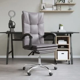 Reclining office chair in gray synthetic leather by vidaXL, Office chairs - Ref: Foro24-349755, Price: 94,57 €, Discount: %