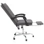 Reclining office chair in gray synthetic leather by vidaXL, Office chairs - Ref: Foro24-349755, Price: 94,28 €, Discount: %