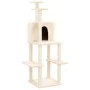 Cat scratching post with cream sisal posts 144.5 cm by vidaXL, Cat furniture - Ref: Foro24-171630, Price: 60,55 €, Discount: %
