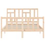 Estructura de cama sin colchón madera de pino blanca 140x200 cm