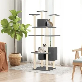 Cat scratching post with dark gray sisal posts 162 cm by vidaXL, Cat furniture - Ref: Foro24-171635, Price: 67,25 €, Discount: %