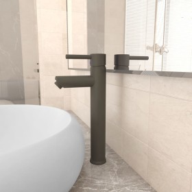 Grifo mezclador de cuarto de baño gris 12x30 cm