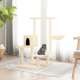Cat scratching post with cream sisal posts 94.5 cm by vidaXL, Cat furniture - Ref: Foro24-171639, Price: 45,21 €, Discount: %