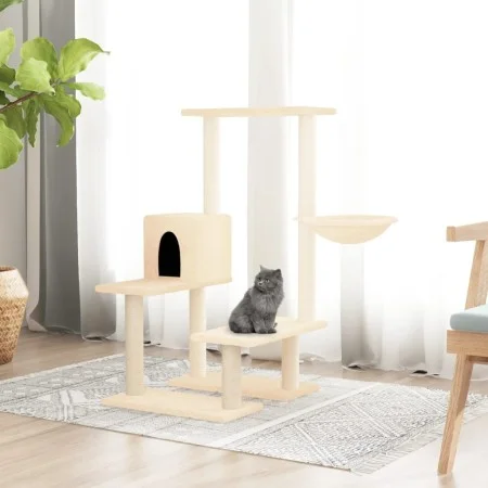 Katzenkratzbaum mit cremefarbenen Sisalstämmen, 94,5 cm von vidaXL, Katzenmöbel - Ref: Foro24-171639, Preis: 45,12 €, Rabatt: %