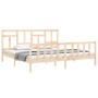 Estructura de cama sin colchón madera maciza de pino 200x200 cm