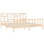 Estructura de cama sin colchón madera maciza de pino 200x200 cm
