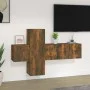 TV-Möbelset 3-teilig aus geräuchertem Eichensperrholz von vidaXL, TV-Möbel - Ref: Foro24-3120224, Preis: 83,70 €, Rabatt: %
