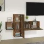 TV-Möbelset 3-teilig aus geräuchertem Eichensperrholz von vidaXL, TV-Möbel - Ref: Foro24-3120224, Preis: 83,70 €, Rabatt: %