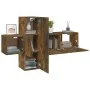 TV-Möbelset 3-teilig aus geräuchertem Eichensperrholz von vidaXL, TV-Möbel - Ref: Foro24-3120224, Preis: 83,70 €, Rabatt: %