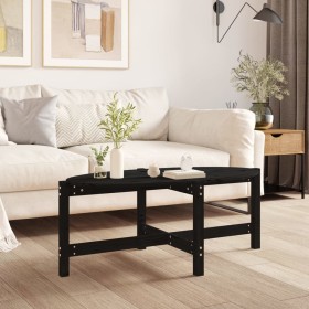 Mesa de centro de madera maciza de pino negro 118x63x45 cm