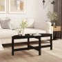 Solid black pine wood coffee table 118x63x45 cm by vidaXL, Coffee table - Ref: Foro24-822321, Price: 51,95 €, Discount: %