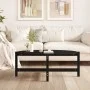 Solid black pine wood coffee table 118x63x45 cm by vidaXL, Coffee table - Ref: Foro24-822321, Price: 51,95 €, Discount: %