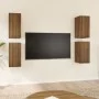 Muebles TV 4 uds madera contrachapada marrón roble 30,5x30x60cm de vidaXL, Muebles TV - Ref: Foro24-3120328, Precio: 94,51 €,...