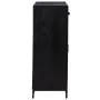 Solid black pine wood shoe rack 75x40x110 cm by vidaXL, Shoe racks and shoe organizers - Ref: Foro24-349934, Price: 235,99 €,...