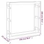 Stange für Leine Holz Masse Pino Braun Honig 100x25x100 cm von vidaXL, Zubehör für Taschen und Brennholzhalter - Ref: Foro24-...