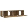 TV-Möbelset 2-teilig aus geräuchertem Eichensperrholz von vidaXL, TV-Möbel - Ref: Foro24-3120278, Preis: 67,76 €, Rabatt: %