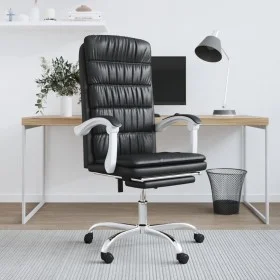 Black synthetic leather reclining office chair by vidaXL, Office chairs - Ref: Foro24-349653, Price: 112,26 €, Discount: %