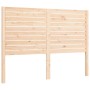 Estructura de cama de matrimonio con cabecero madera maciza