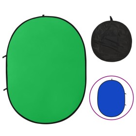 Oval 2-in-1 green and blue photography backdrop 200x150 cm by vidaXL, Money - Ref: Foro24-190250, Price: 60,49 €, Discount: %