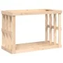 Outdoor firewood holder solid pine wood 108x52x74 cm by vidaXL, Firewood bags and holders - Ref: Foro24-822631, Price: 63,45 ...
