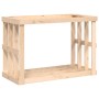 Soporte para leña de exterior madera maciza pino 108x52x74 cm