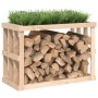 Soporte para leña de exterior madera maciza pino 108x52x74 cm