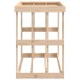 Soporte para leña de exterior madera maciza pino 108x52x74 cm