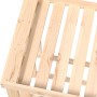 Soporte para leña de exterior madera maciza pino 108x52x74 cm