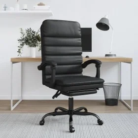 Black synthetic leather massage reclining office chair by vidaXL, Office chairs - Ref: Foro24-349727, Price: 116,01 €, Discou...