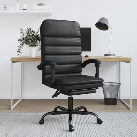 Black synthetic leather massage reclining office chair by vidaXL, Office chairs - Ref: Foro24-349727, Price: 117,81 €, Discou...