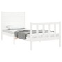 Estructura de cama sin colchón madera de pino blanca 90x200 cm