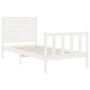 Estructura de cama sin colchón madera de pino blanca 90x200 cm